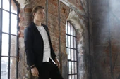 CEKMON Erkek Slim Fit Omuzları Deri Detaylı Fermuarlı Cepli Blazer Klasik Ceket - 7