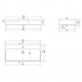 Turkuaz Cerastyle Pinto Etajer Uyumlu Banyo Lavabo 100 47 Cm - 4
