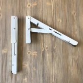 Mandallı Dereceli Katlanabilir Harita Masası Ayağı 1 Çift Beyaz 40cm - 4