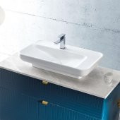Turkuaz Cerastyle Lal Tezgah Üstü Çanak Lavabo 70*42 cm - 1