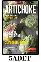 DERMAL 5 ADET Superfood Enginar Yüz Maskesi I Dengeleyici ve Nemlendirici - 1
