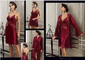 Perin 9300 Bordo Saten Kısa Gecelikli 6 Lı Çeyiz Seti - 5