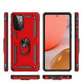 Samsung Galaxy A52 Kılıf Yüzüklü Magnetic Antişok Korumalı Silikon Kapak - 6
