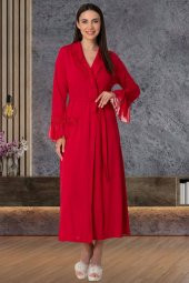 Mecit 5521 Kırmızı Kadın Sabahlık - 1