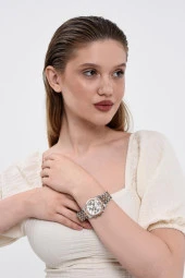 Roma Rakam Kasa Detaylı Rose Gümüş Kadın Kol Saati thumbnail 5