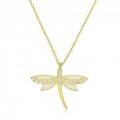 925 Ayar Gümüş Yusufçuk Bayan Gümüş Kolye - 1