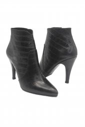 Hakiki Deri Anakonda Kadın Topuklu Bot - 3