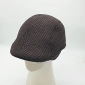 Kulaklı Ördek Kasket Kahve Renk Nokta Desenli - 4