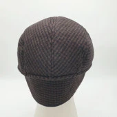 Kulaklı Ördek Kasket Kahve Renk Nokta Desenli - 7