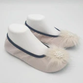 Kirpi Taşlı Ev Babeti Ve Patik Krem renk - 7