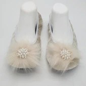 Kirpi Taşlı Ev Babeti Ve Patik Krem renk - 4