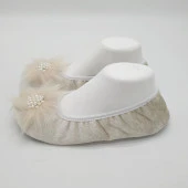 Kirpi Taşlı Ev Babeti Ve Patik Krem renk - 6