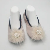 Kirpi Taşlı Ev Babeti Ve Patik Krem renk - 9