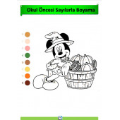 Okul Öncesi Sayılarla Boyama Kitabı - 3