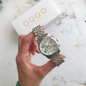 Roma Rakam Kasa Detaylı Beyaz Kadran Gümüş Kadın Kol Saati thumbnail 3