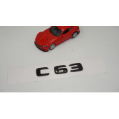 C 63 Bagaj Parlak Siyah ABS 3M 3D Yazı Logo - 2