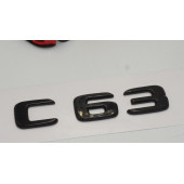 C 63 Bagaj Parlak Siyah ABS 3M 3D Yazı Logo - 3