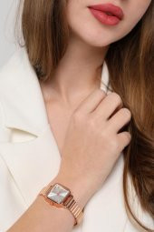 Minimal Kare Rose Gümüş Kadın Kol Saati thumbnail 1