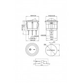 YUVARLAK IŞIKLI ANAHTAR ON-OFF 3P YEŞİL 220V - 2