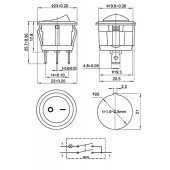 Yuvarlak Işıklı Anahtar ON-OFF 3P 12VOLT YEŞİL - 3