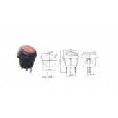 YUVARLAK IŞIKLI ANAHTAR ON-OFF 3P KÖRÜKLÜ KIRMIZI 220V - 3