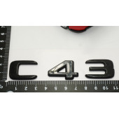 C 43 Bagaj Parlak Siyah ABS 3M 3D Yazı Logo - 5