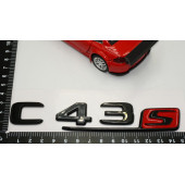 C 43S Bagaj Parlak Siyah ABS 3M 3D Yazı Logo - 5