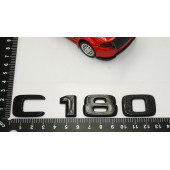 C 180 Bagaj Parlak Siyah ABS 3M 3D Yazı Logo - 5