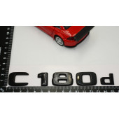 C 180d Bagaj Parlak Siyah ABS 3M 3D Yazı Logo - 5