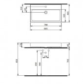 Bocchi Milano 80 Cm Lavabo 1377-001-0126 Parlak Beyaz - 2
