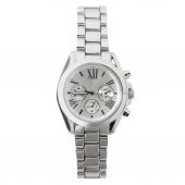 Kadran Tasarımlı Metal Full Gümüş Kadın Kol Saati - 1