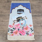Çocuk Seccadesi Kabe Mavi & Kokulu Lale İşlemeli Tesbih Bebek Pembesi & Hacca Gidiyorum Puzzle - 2