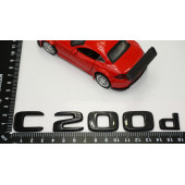 C 200d Bagaj Parlak Siyah ABS 3M 3D Yazı Logo - 5