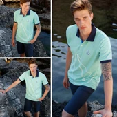 Anemoss Yelken Mint Erkek Polo Yaka T-Shirt - 7