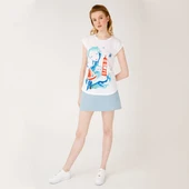 Anemoss Fenerci Kız Beyaz Kadın T-Shirt thumbnail 5