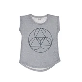 BiggDesign BiggYoga Namaste Gri T-Shirt - 1