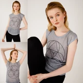 BiggDesign BiggYoga Namaste Gri T-Shirt - 5