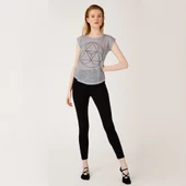 BiggDesign BiggYoga Namaste Gri T-Shirt - 6
