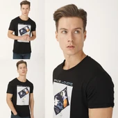 Biggdesign Faces Space Lovers Erkek T-Shirt - 6