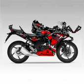 Honda CBR 125 R Asphalt Monster Design Siyah Sticker Set - 1