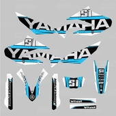 Yamaha WR 125 R Design Sticker Set Mavi-Siyah - 2