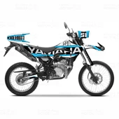 Yamaha WR 125 R Design Sticker Set Mavi-Siyah - 1