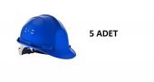 Essafe 1537 Plastik İçlikli Vidalı Deliksiz Baret 5 Adet Mavi - 1