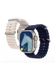 Apple Watch Ultra 49mm Renkli ​​​​KRD-75 Silikon Metal Tokalı Kordon - 1