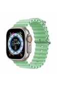 Apple Watch Ultra 49mm Renkli ​​​​KRD-75 Silikon Metal Tokalı Kordon - 10