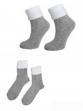 Kadın Kışlık Bot Çorabı Tek Çift 36-41 Numara Kalın Çorap BT-0697 - 3