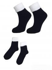 Kadın Kışlık Bot Çorabı Tek Çift 36-41 Numara Kalın Çorap BT-0697 - 4