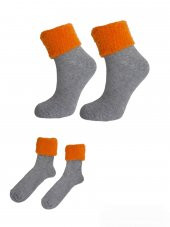 Kadın Kışlık Bot Çorabı Tek Çift 36-41 Numara Kalın Çorap BT-0697 - 5