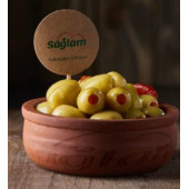 Sağlam Biberli Yeşil Zeytin 500 gr - 1