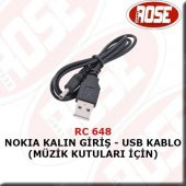 Nokıa Kalın Giriş - Usb Kablo (Müzik Kutuları Için)-Siyah - 1